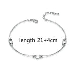 Silver color Stars Anklet Double Layer plated Charms Ankle Bracelet Jewellery Anklets For Women Foot Jewelry Love 2023 new hot Lootquake LLC