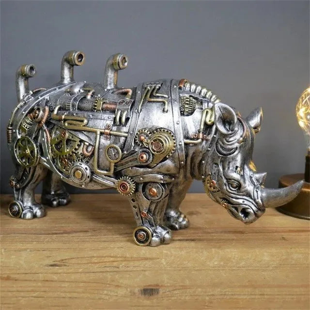 Steampunks Style Animal Sculpture Mechanical Animal Ornament Decoration Heavy Industry Decoration Resin Mechanical Decoration Lootquake LLC