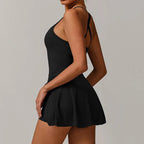 EcoSport Femme: V-Neck Tennis Dress w/ Bra & Shorts THRIXINE