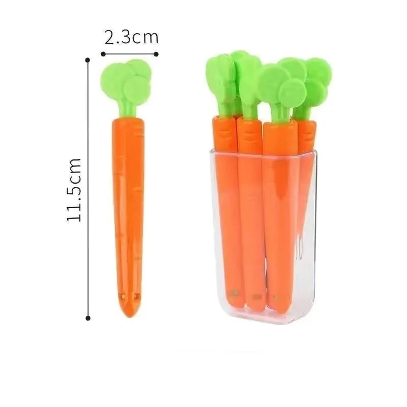 5Pcs Tulip Seal Clips Kitchen Food Snack Seal Sealing Bag Clips with Magnetic Storage Box Reusable Bag Sealer Home Storage Tools Lootquake LLC