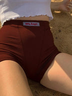 Women's Ribbed Knit High Waist Shorts