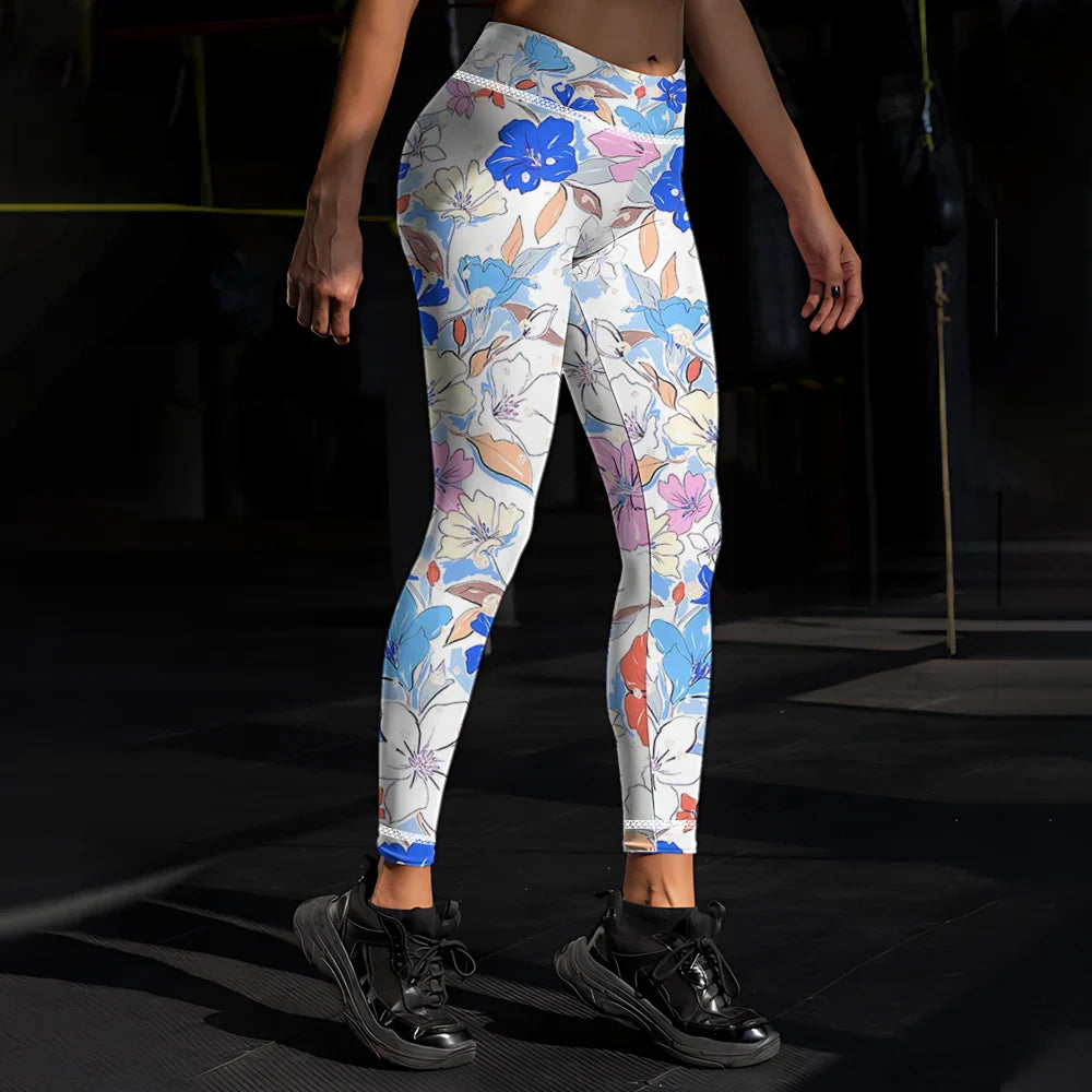 Floral Legging Yoga Pants - SJB-DIAMOND ELITES