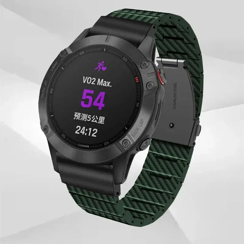 Garmin Carbon Fiber Band - Durable QuickFit Strap - SJB-DIAMOND ELITES