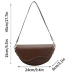 Small PU Leather Saddle Armpit Bags for Women 2024 Summer Chain Shoulder Crossbody Bag Ladies Vintage Underarm Handbags bolsa