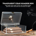 Scotte Cigar Case Humidors Acrylic Cigar Box Hygrometer Humidifier Hold 20 Cigars Include Cigar Cutters Cigar Punch Accessories Lootquake LLC