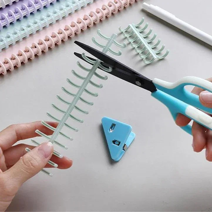 5pcs Loose-leaf Binding Ring Spring Spiral Rings Plastic Binder Strip 30 Holes For A4 Paper Notebook Stationery Office Supplies Lootquake LLC