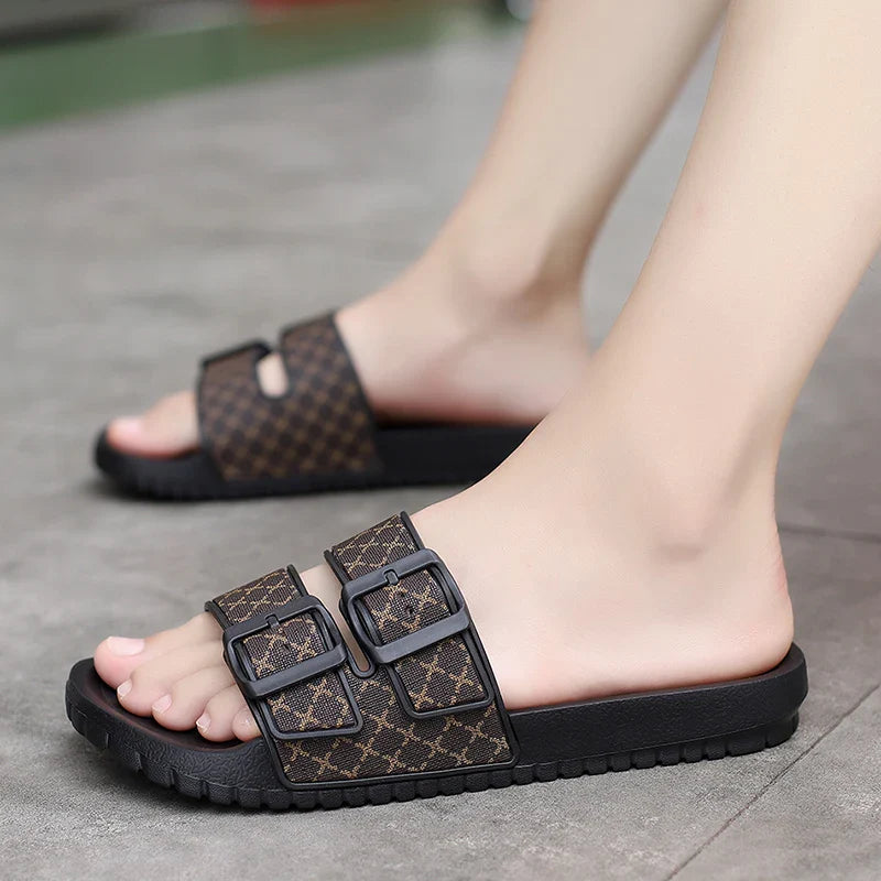 Brand Men Women Sandals Summer Designer Couple Cork Clogs Sandals Luxury Classic Unisex Mules Beach Slide With Adjustable Buckle Lootquake LLC