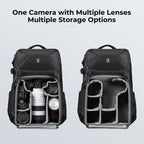 K&F Concept Outdoor Sports Camera Backpack 20L Waterproof Front HardShell Camera Bag For DSLR Camera/15.6" Laptop/Tripod Holder Lootquake LLC
