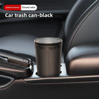 Car Trash Can Door Side Hanging Storage Bucket Lid Mini Box Bin Auto Dust Interior Rubbish Bag Garbage Accessories Push Dustbin
