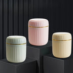 Elegant ultra large capacity mini trash bin with lid, stylish white and gold desktop trash bin suitable for home,office, bedroom Lootquake LLC