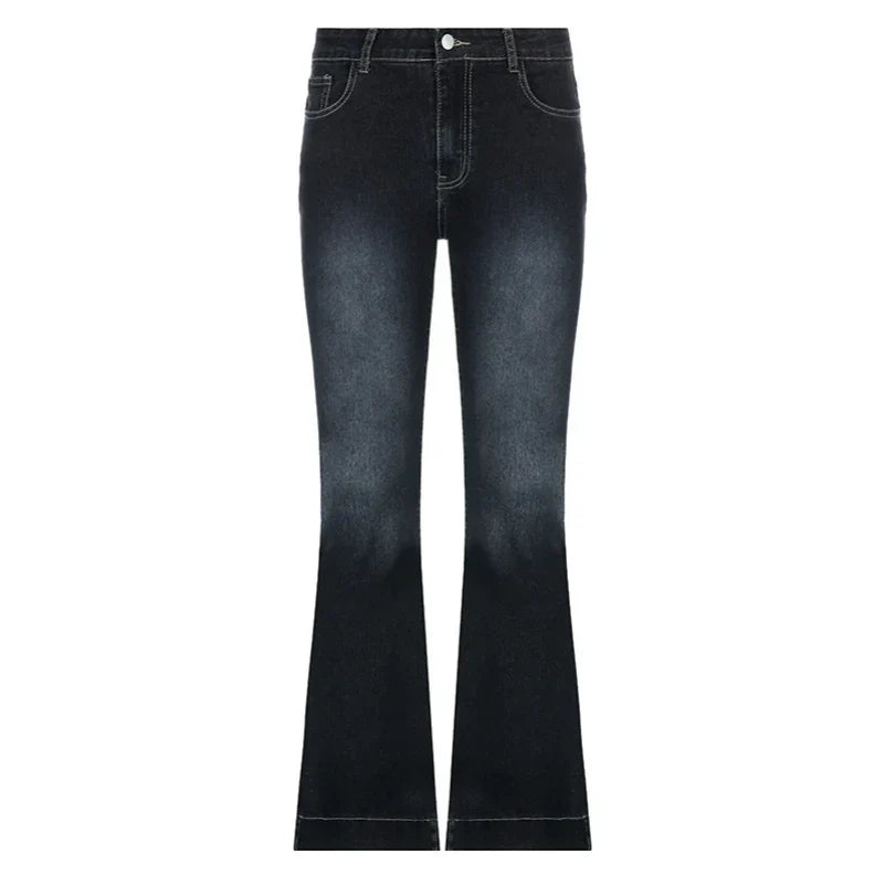 New Flare Jeans Women's Low Waist Trousers Vintage Aesthetic Denim Pants Streetwear Mom Casual Korean Fashion Y2k  Jeans Lootquake LLC