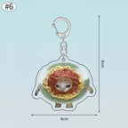 Funny Banana Cat Key Chain Creative Acrylic Happy Cats Schoolbag Pendant Bag Accessories DIY Mobile phone Lanyard Student Gift Lootquake LLC