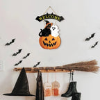 Welcome Sign w/ Cat, Ghost & Pumpkin Lootquake LLC