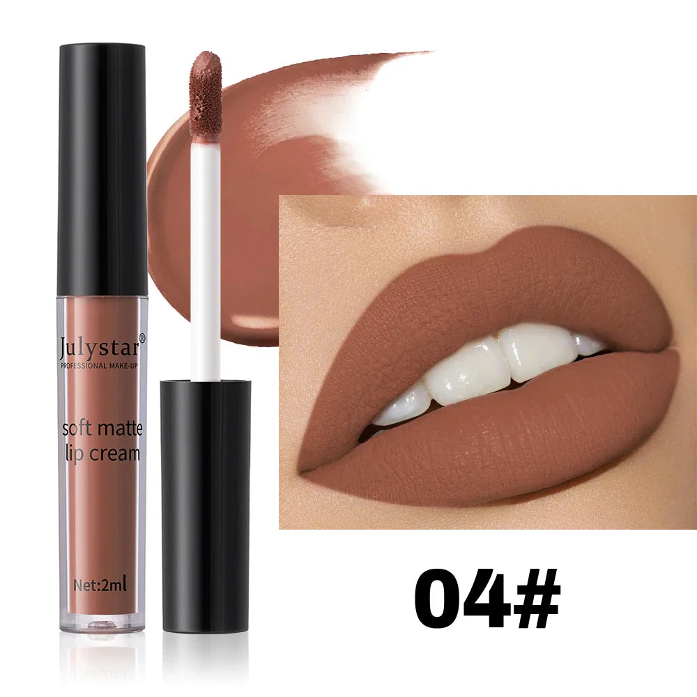 6-Color Velvet Lip Glaze Lipstick High Color Lip Makeup Waterproof Long-Lasting Nude Lip Color Liquid Cosmetics Lootquake LLC