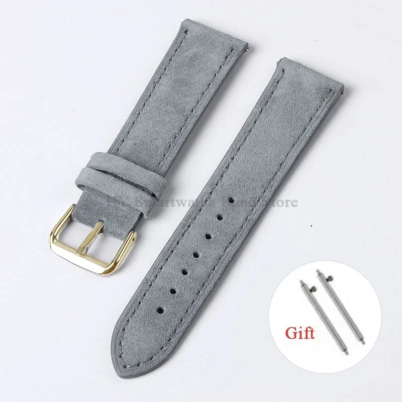 Polar Suede Leather Watch Strap For Polar Smartwatch - Handmade Quick Release