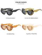 New Y2k Fashion Large Frame Sunglasses Ins Street Shot Cat's Eye Glasses Retro Personality Anti-ultraviolet Sunglasses