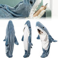 Blanket Adult Cute Shark Blanket Hoodie Wearable Blanket Super Soft Flannel Sleeping Bag Anti Kick Quilt Lootquake LLC