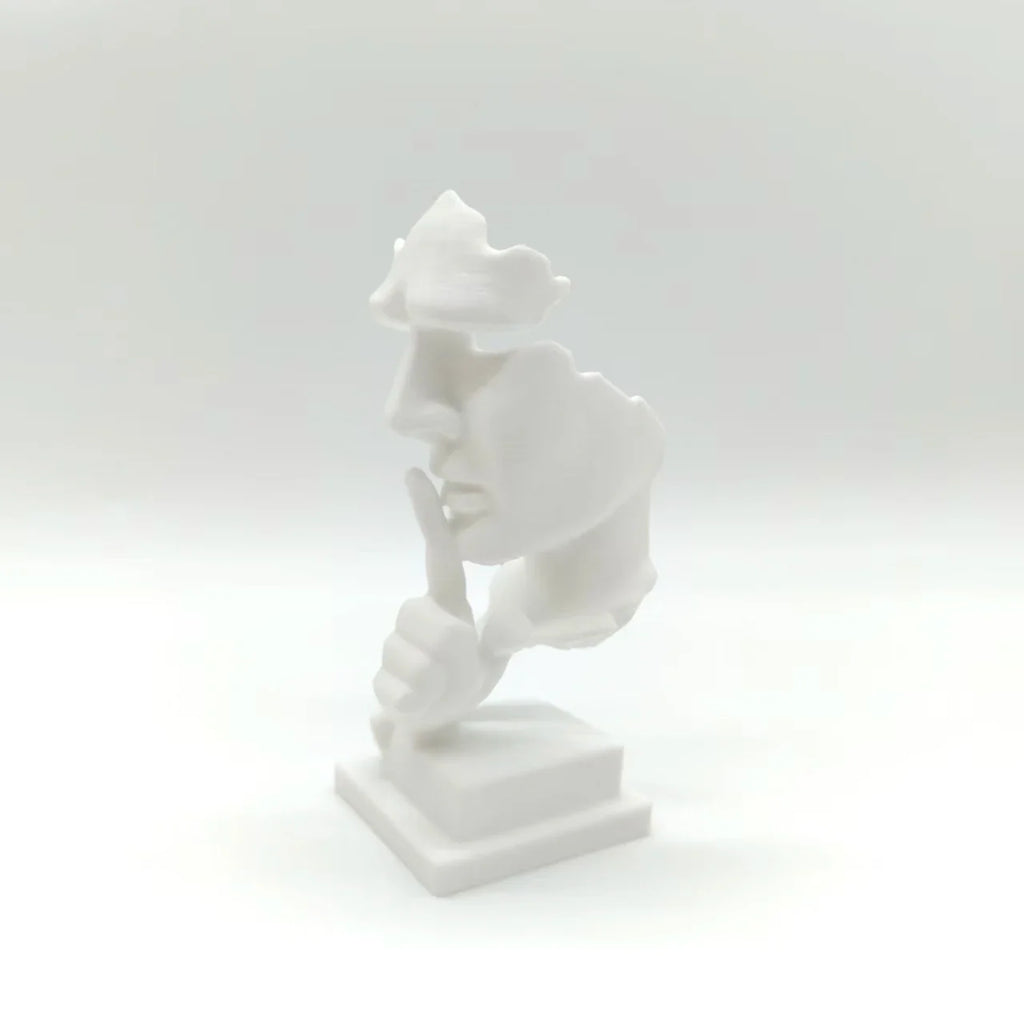 Sixiangjia Statue, Silence Is Golden Abstract Art Statue, 3D Printing Durable Plastic, Modern Plastic Home Sculpture, Simple Design High-Quality Ornaments, Home Office Desktop Decorations, Christmas Easter Halloween Creative Lootquake LLC