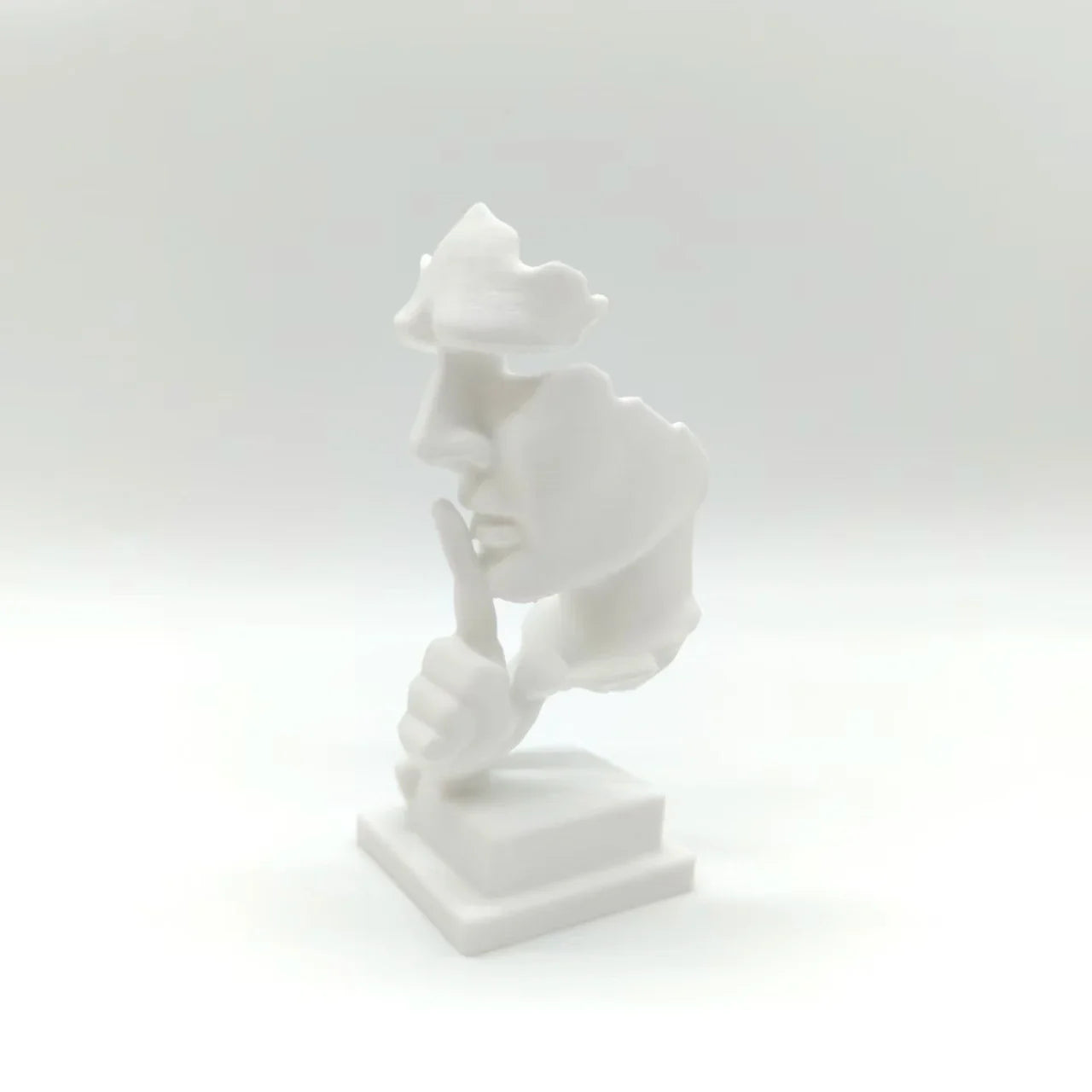 Sixiangjia Statue, Silence Is Golden Abstract Art Statue, 3D Printing Durable Plastic, Modern Plastic Home Sculpture, Simple Design High-Quality Ornaments, Home Office Desktop Decorations, Christmas Easter Halloween Creative Lootquake LLC