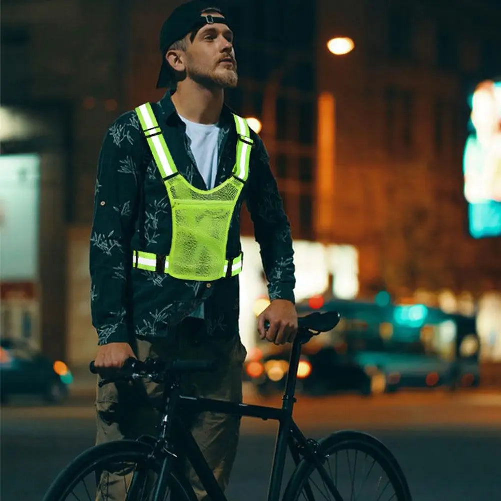 NightSafe Reflective Vest for Outdoor Sports THRIXINE