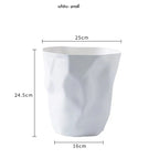 Stylish Bathroom Trash,Small/Large Plastic Garbage Can Wastebasket without Lid Garbage Baskets Container Bin For Home Or Office