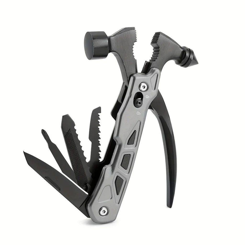 TrailMaster: Compact Multitool & Tactical Hammer THRIXINE