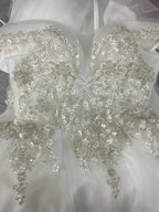 Luxury Off-Shoulder Wedding Dress - Handmade Lace Ball Gown | Femstylo