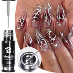 5ML Gold Silver Metallic Liner Paint Gel Polish Chrome Mirror Metal Effect Super Bright French UV LED Semi Permanent Nail Gel Lootquake LLC