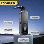 Essager Bluetooth 5.1 Audio Receiver Transmitter 3.5MM 3.5 AUX With Mic Stereo Music Wireless Adapter For  PC TV Car Speakers Lootquake LLC