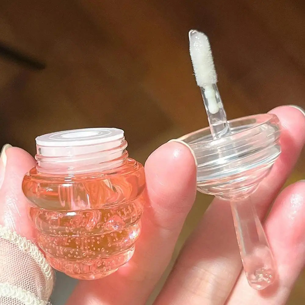 Lovely Honey Pot Lip Oil Lip Gloss Lip Balm Hydrating Lip Balm For Lip Care Moisturizing Clear Lip Oil Liquid Lipstick Lootquake LLC