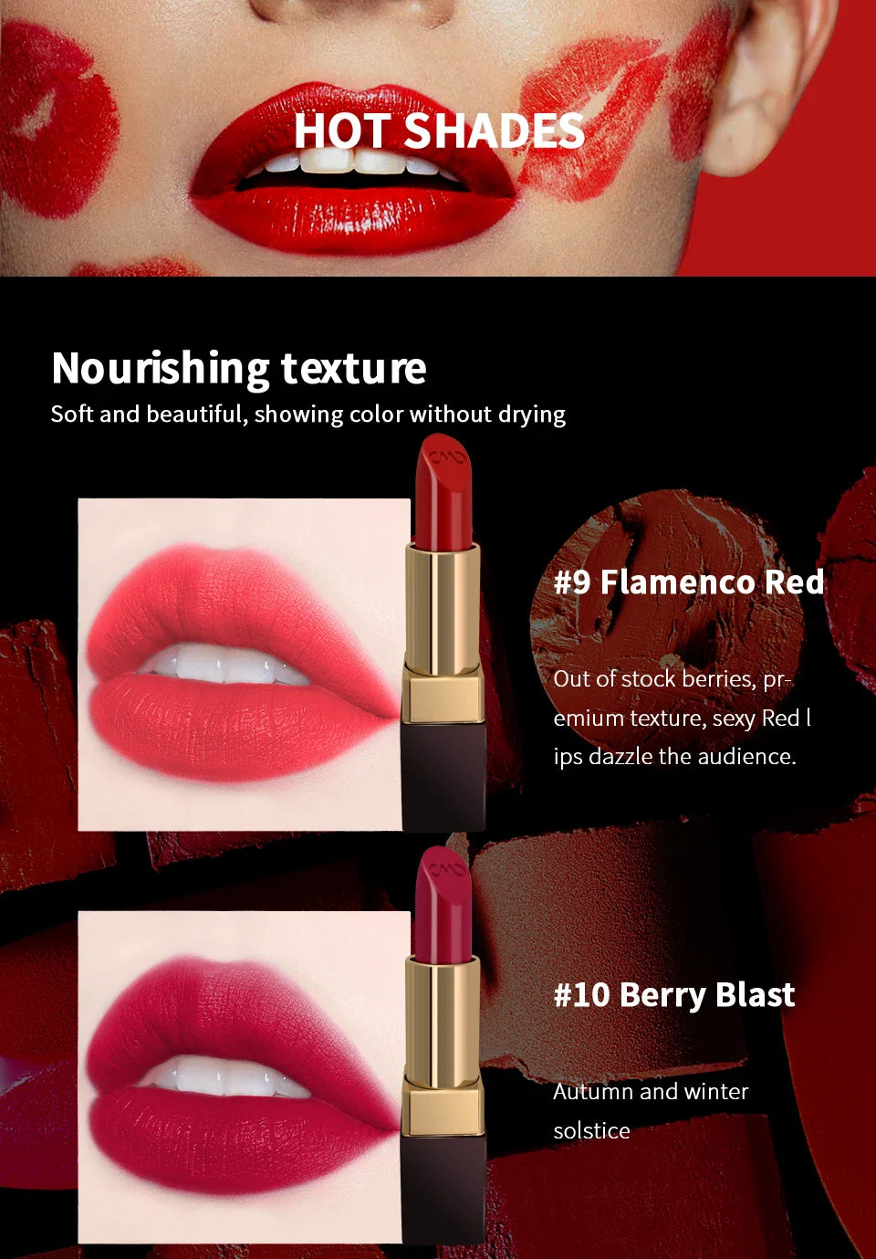 CHARMACY 6 Colors Luxury Velvet Nude Moisturize Lipstick Long Lasting Easy to Wear Korean LipStick for Women Makeup Cosmetic Lootquake LLC
