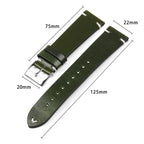 Amazfit Leather Watch Band Retro Oil Wax Calfskin For Smartwatch Replacement