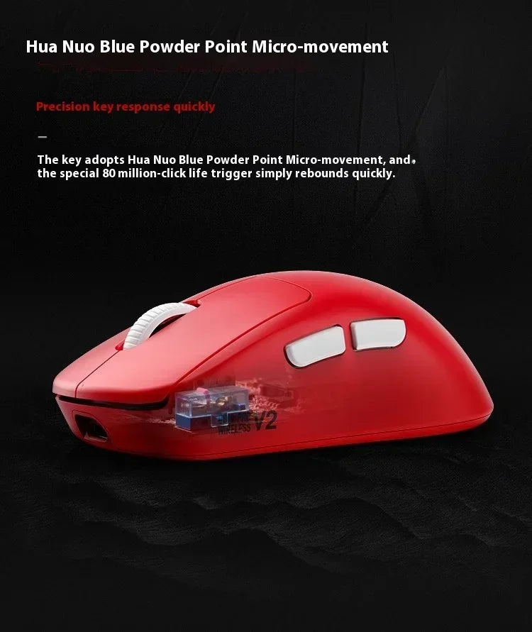 Waizowl OGM Pro V2 Hades Gaming Mouse Customize Wireless Three-Mode Paw3950 30000dpi Lightweight Gaming Mouse E-sports Ergonomic Lootquake LLC