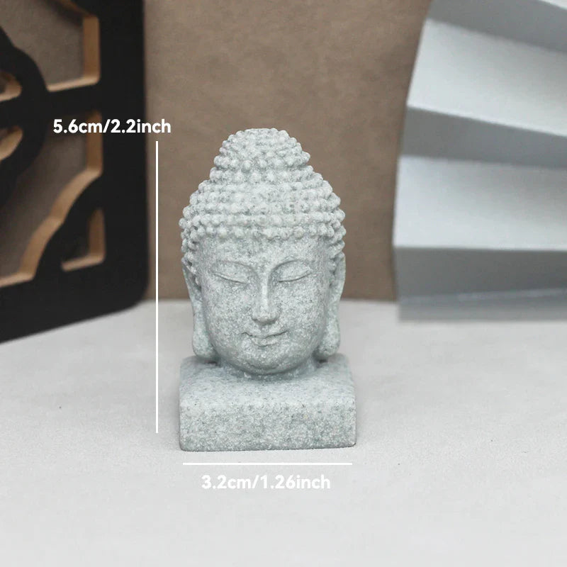 Buddha Stone Statue Little Buddhist Monks Tibetan Buddhism Figurines Zen Garden Ornament Meditation Home Aquarium Decoration Lootquake LLC