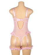 Comeondear Suspenders Women Teddy Leotard Sexy Plus Size Rompers Lingerie Underwire Lace Garter Bodysuits Slim Jumpsuit Pajamas