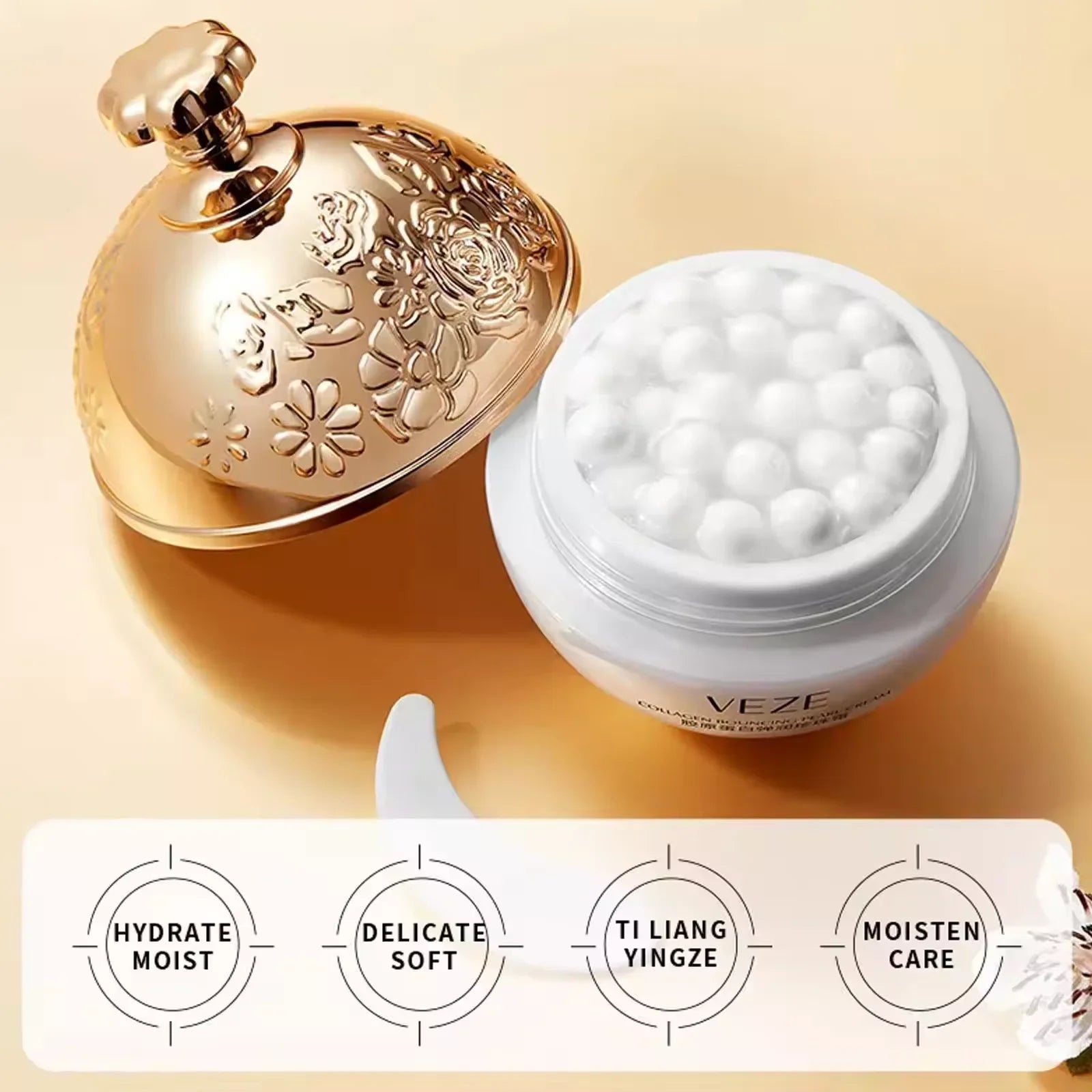 Anti-Wrinkle Face Cream Collagen Pearl Firming Lift Fade Fine Lines Caviar Moisturizing Smooth Brighten Korean Skin Care Product Lootquake LLC
