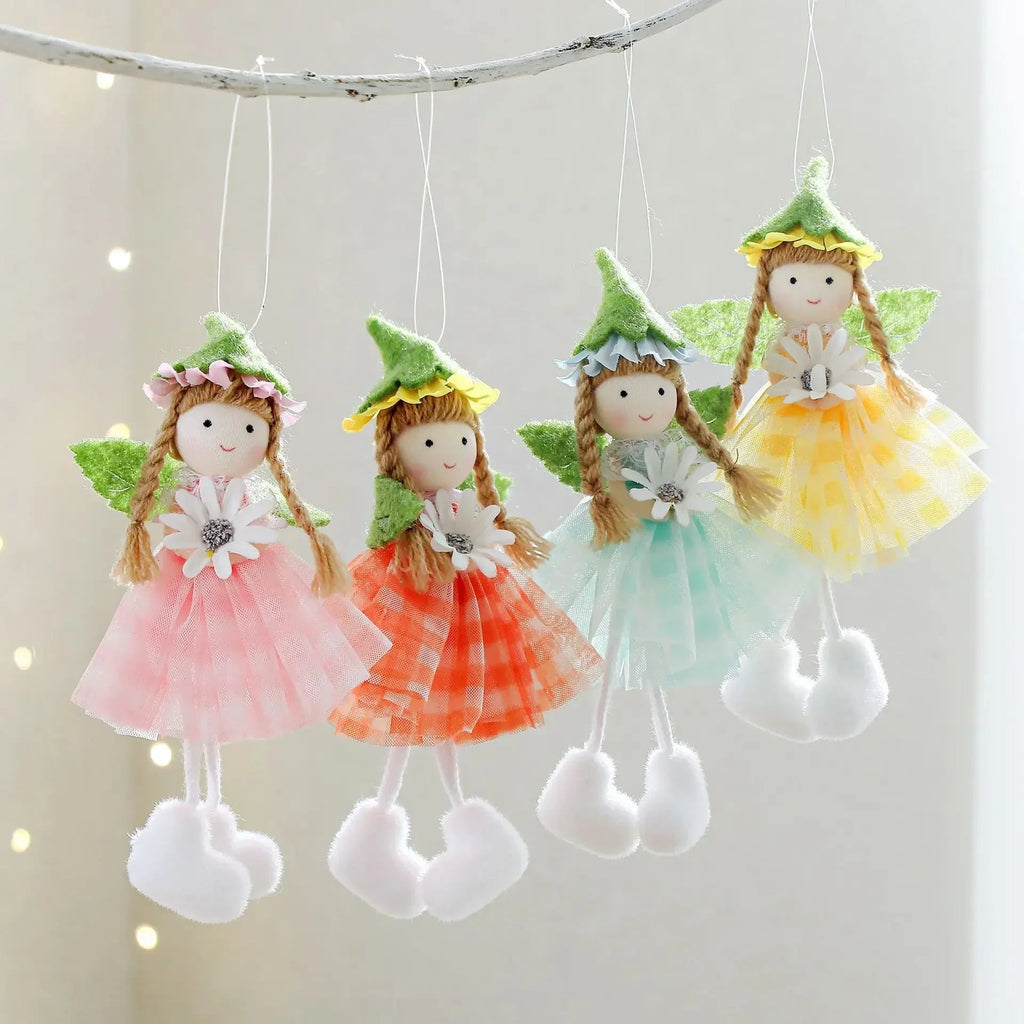 2025 Easter Long Legs Flower Fairy Angel Elf Rabbit Dolls Home Hanging Ornaments Spring Easter Party Supplies Kids Birthday Gift Lootquake LLC