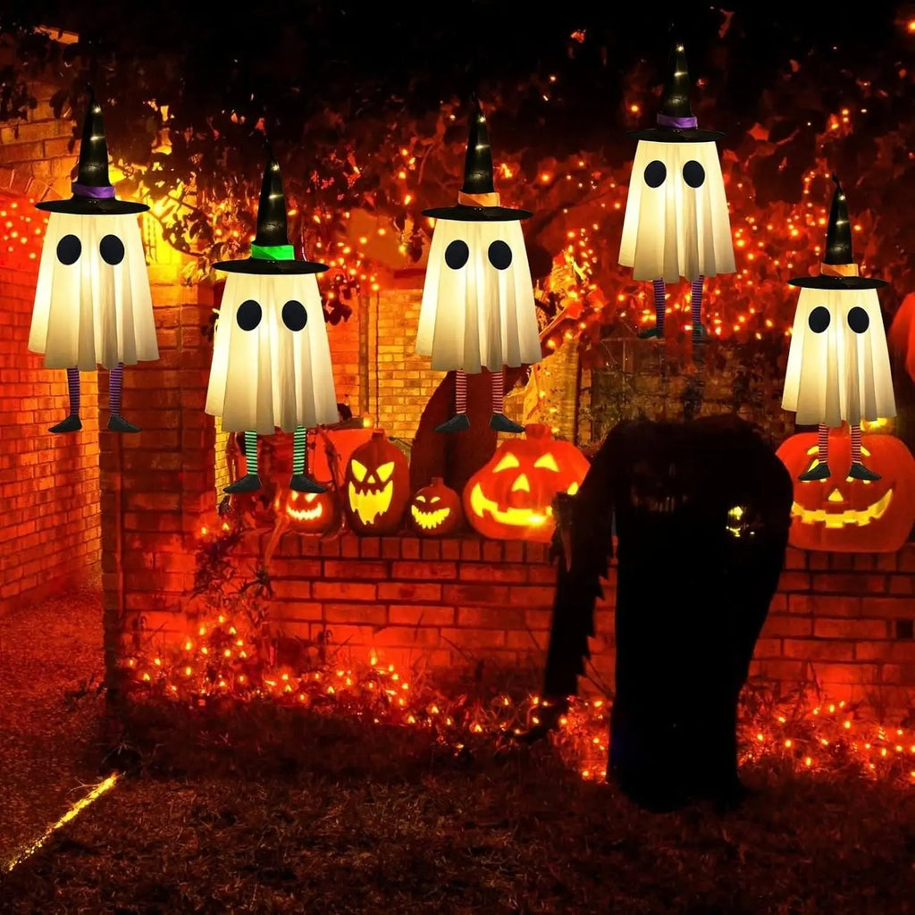 Halloween Hanging Witch Lamp Wizard Hat Night Light Ghost Festival Decor Scary Outdoor Indoor Horror Halloween Party Decoration Lootquake LLC