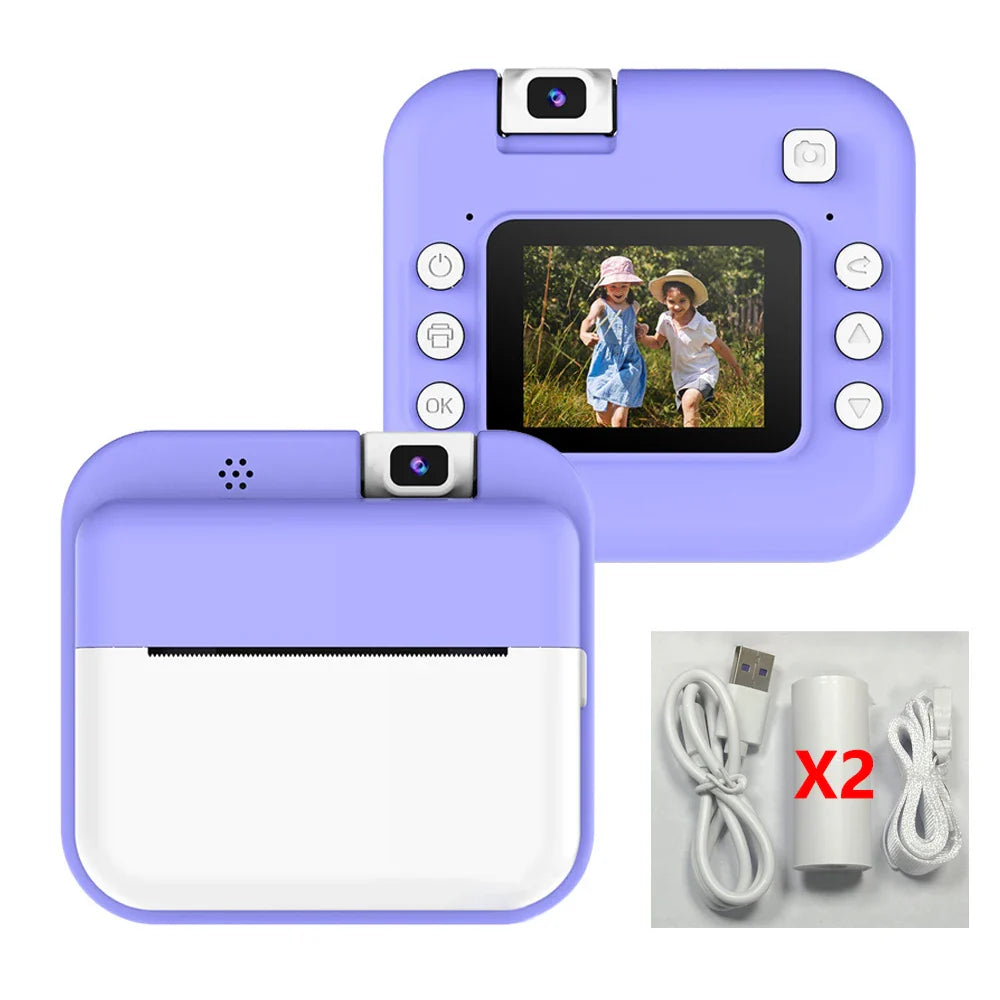 Children Digital Camera Photography Instant Print Camera for Kids Thermal Print Camera Photo Printing Video Toys With 32G Card Lootquake LLC