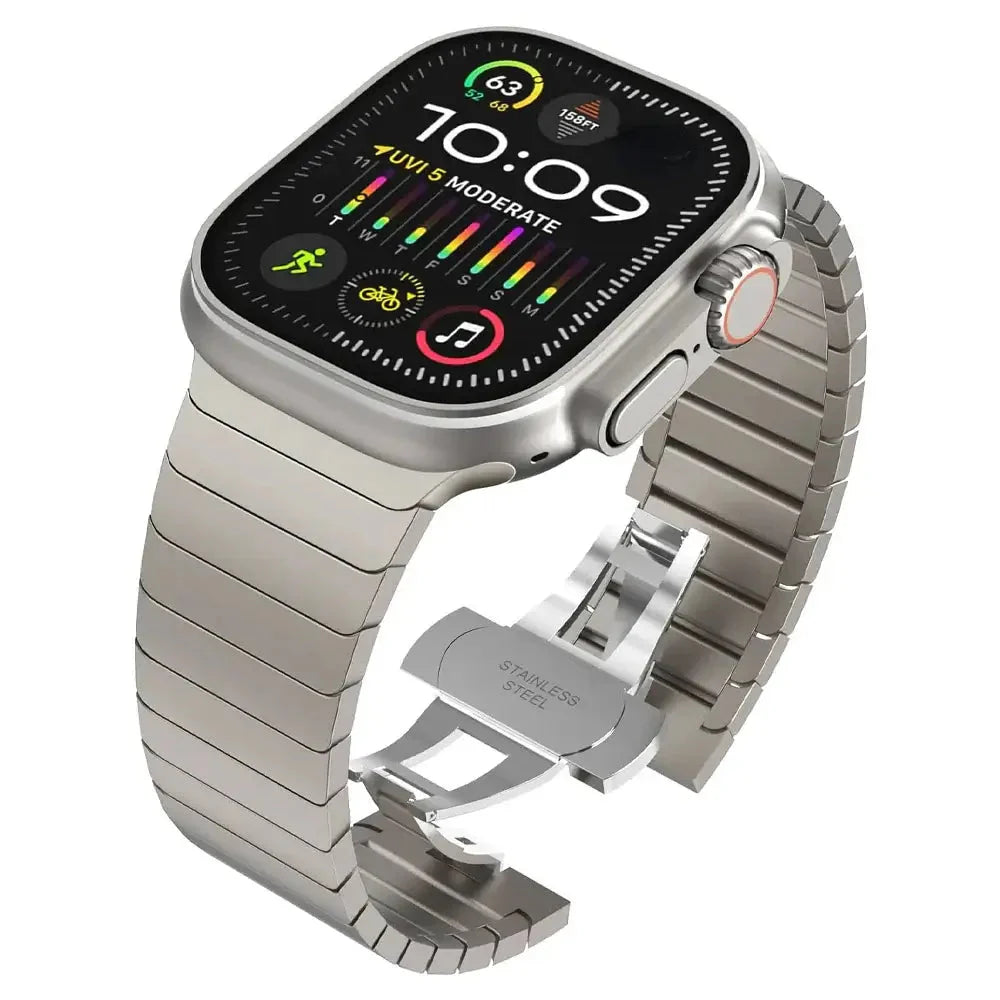 Stainless Steel Apple Watch Band - Stylish Durable Design - SJB-DIAMOND ELITES