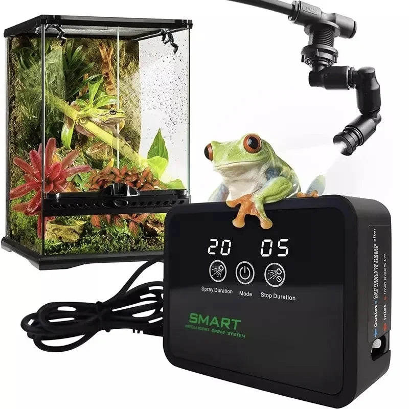 Reptile Intelligent Spray System Fogger Terrarium Humidifier Electronic Timer Automatic Mist Rain Forest Kit Control Sprinkler Lootquake LLC