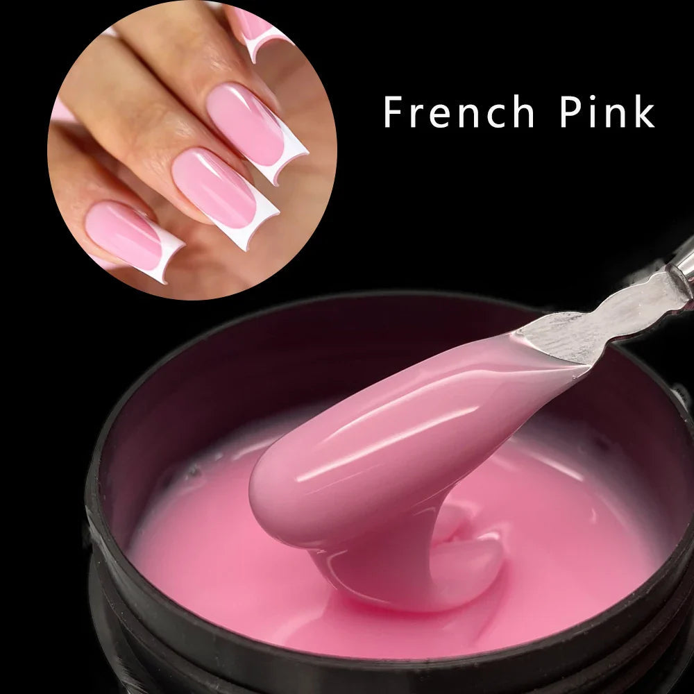 Jillnails 100g Glitter Shimmer Milky Hard Gel Builder Nail for Nails ExtensionsRoyal Blue Pink  UV LED Camouflage  Selfleveling Lootquake LLC