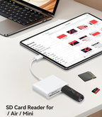 USB C To SD/TF Memory Card Reader, 3-in-1 USB C Card Read Compatible With iPhone 15 Pro iPad Mac MacBook Laptop Android,PC & Acc