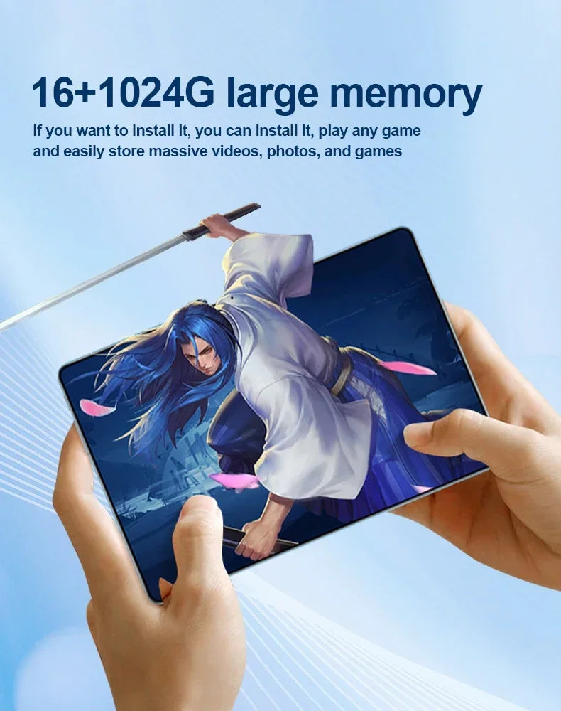 Original Pad 8 Pro Tablet 10.1 inch Android 13 Global Snapdragon 8gen2 16GB+1024GB 10000mah 5G Dual SIM WIFI  HD Full Screen Lootquake LLC
