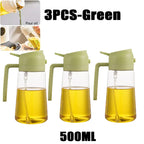 200/300/500ml Oil Spray Bottle BBQ Cooking Olive Oil Sprayer Plastic Baking Oil