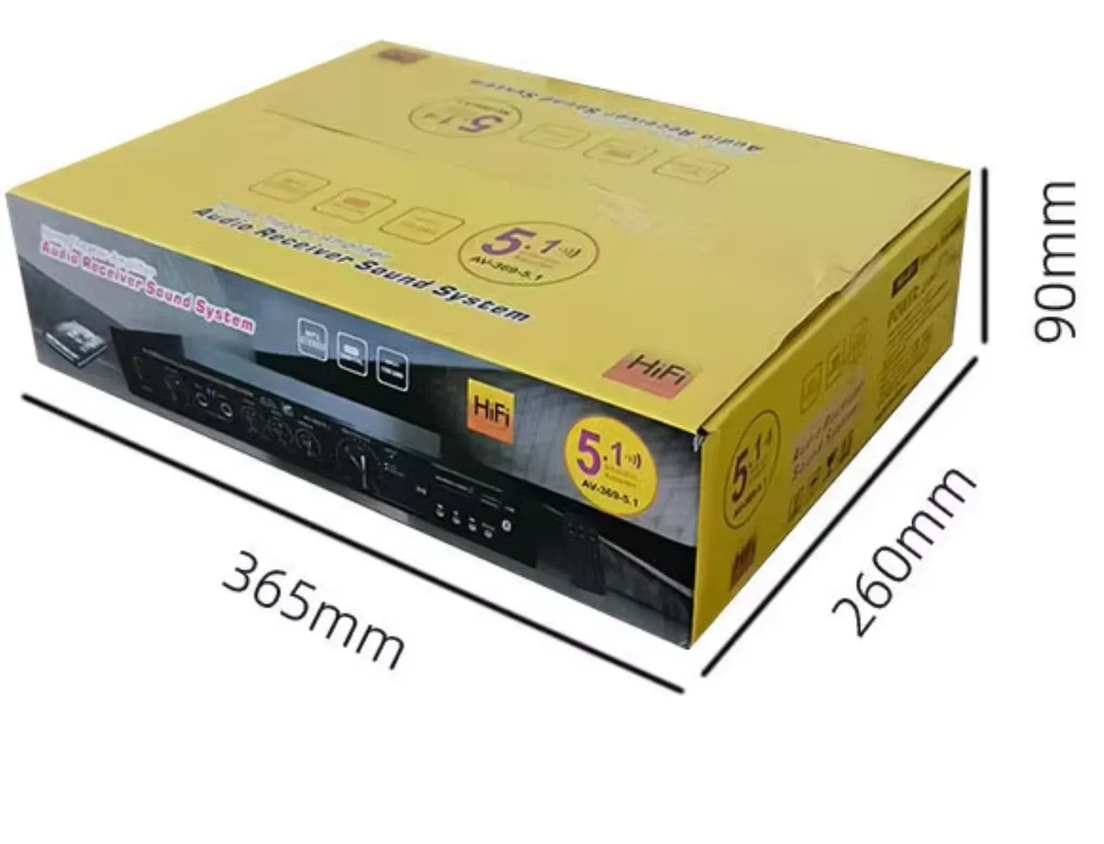 Bluetooth 5.1 Sound Speaker Amplifier Stereo Audio Amplifier Audio Stereo System Components Ultra-heavy Bass High Power Lootquake LLC