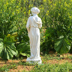 Outdoor Garden Statue, Nymph Sculpture Goddess of Greek Mythology Roman Style Outdoor Patio Yard Lawn Porch Decor, Ivory Lootquake LLC