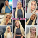 30 36 Inch 613 Straight Lace Front Wig Human Hair Blonde Real Human Hair Wig13x6 Hd Lace Frontal Wig Pre Plucked with Baby Hair