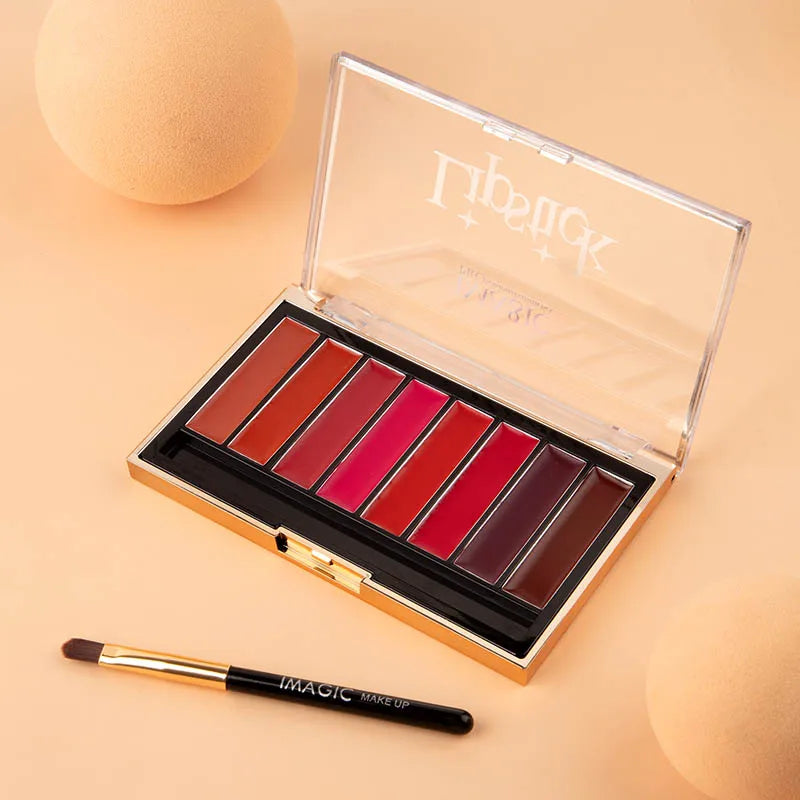 IMAGIC 8-Color Lipstick Palette Set Moisturizer Matte DIY Lipsticks Velvet Long Lasting Waterproof Lipgloss Pigments Lips Makeup Lootquake LLC