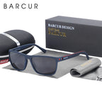 BARCUR Sports Polarized Sunglasses for Men Lightweight TR90 Square Fishing & Travel Eyewear UV400 Protection Men Accessory Stevvex